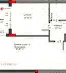 Двустаен апартамент с паркомясто и гледка към морето в Аспарухово, Варна