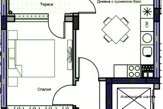 Двустаен апартамент в Стара Загора, Аязмото