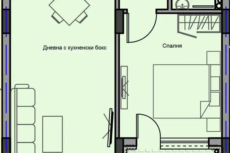 2-bedroom apartment in Stara Zagora, Ayazmoto