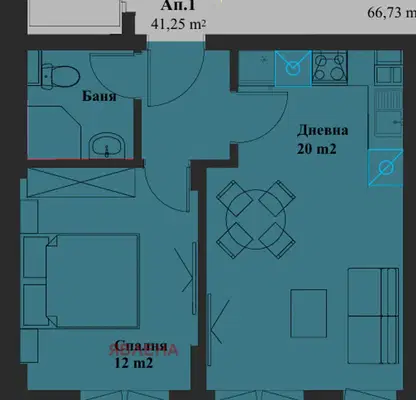 Photo 2 — 2-bedroom apartment in Sofiya, Banishora