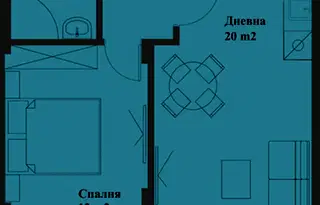 Двустаен апартамент с южно изложение в Банишора, София