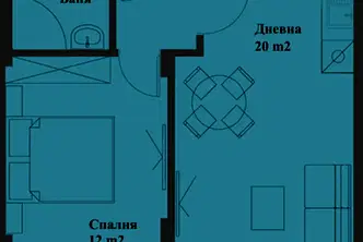 Двустаен апартамент с южно изложение в Банишора, София