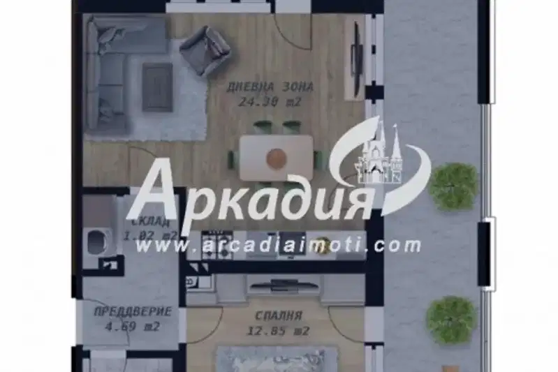 2-bedroom apartment in Plovdiv, Belomorski