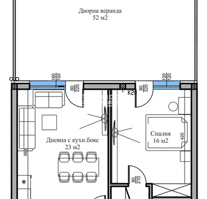 Снимка 4 — Двустаен апартамент в Пловдив, Беломорски