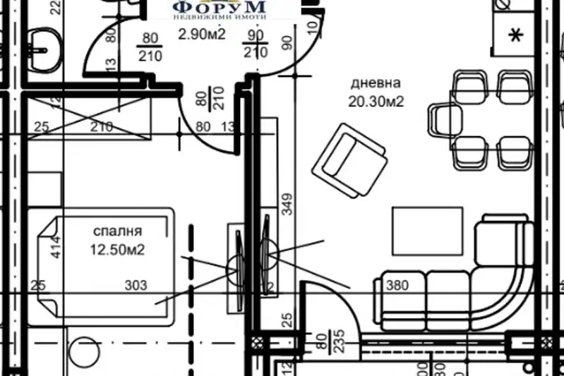 Двустаен апартамент в Пловдив, Беломорски
