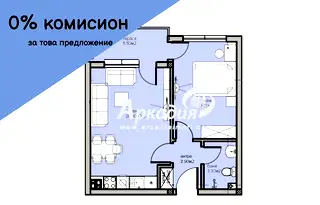 Двустаен апартамент в Пловдив, Беломорски