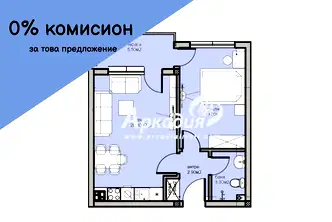 Двустаен апартамент в Пловдив, Беломорски