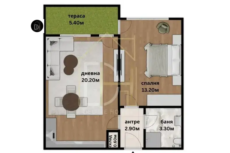 2-bedroom apartment in Plovdiv, Belomorski