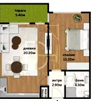 Двустаен апартамент в Пловдив, Беломорски
