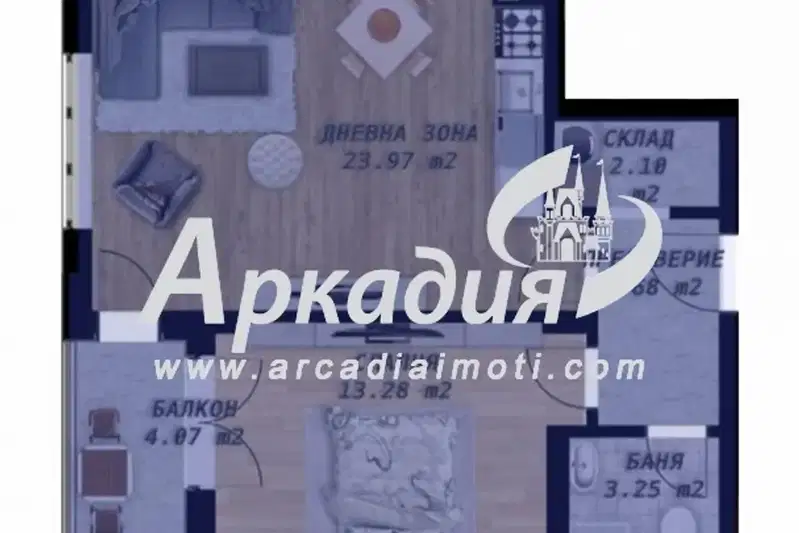 2-bedroom apartment in Plovdiv, Belomorski