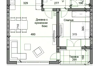 Двустаен апартамент в Пловдив, Беломорски