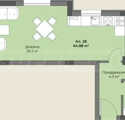 Снимка 3 — Двустаен апартамент в Пловдив, Беломорски