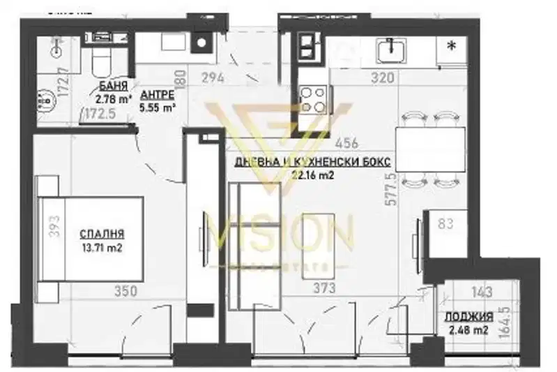 2-bedroom apartment in Sofiya, Boyana