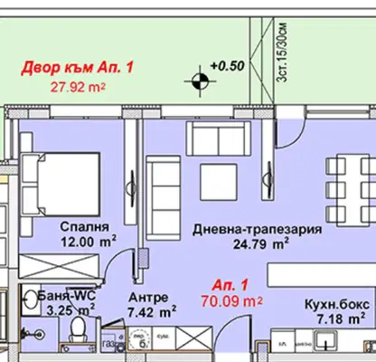 Снимка 2 — Двустаен апартамент в София, Бояна