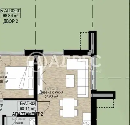 Photo 4 — Two-room apartment with yard in Boyana, Sofia