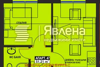 Двустаен апартамент в Бургас, Братя Миладинови