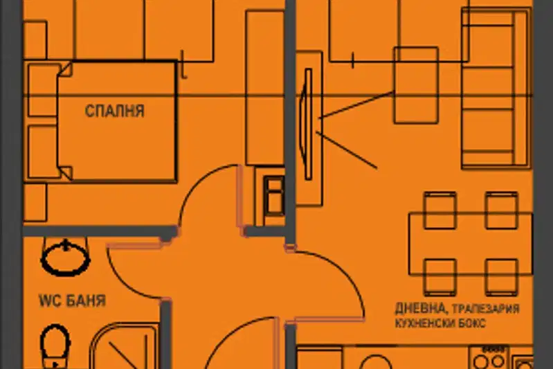 2-bedroom apartment in Burgas, Bratya Miladinovi