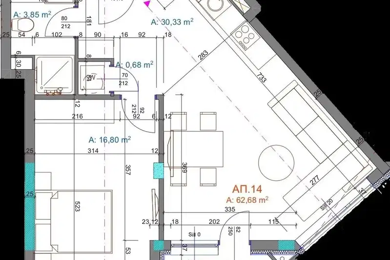 2-bedroom apartment in Burgas, Bratya Miladinovi
