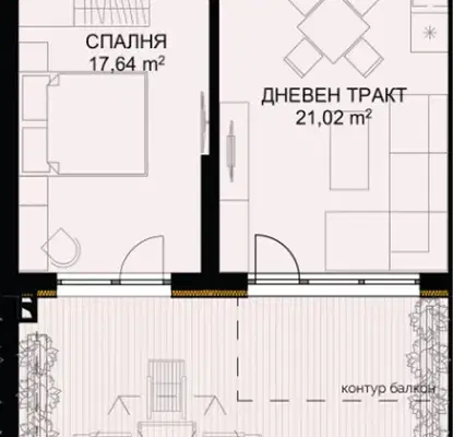 Снимка 2 — Двустаен апартамент във Варна, Бриз