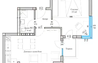 Двустаен апартамент в Пловдив, Център