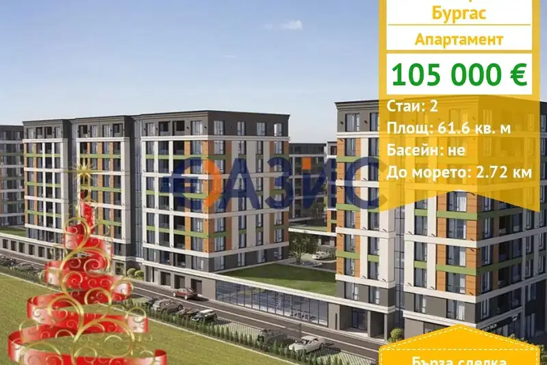2-bedroom apartment in Burgas, Centyr