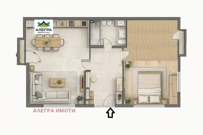 2-bedroom apartment in Pazardjik, Centyr