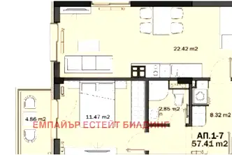 Двустаен апартамент в София, Център