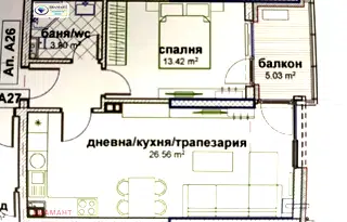 Двустаен апартамент в Русе, Център