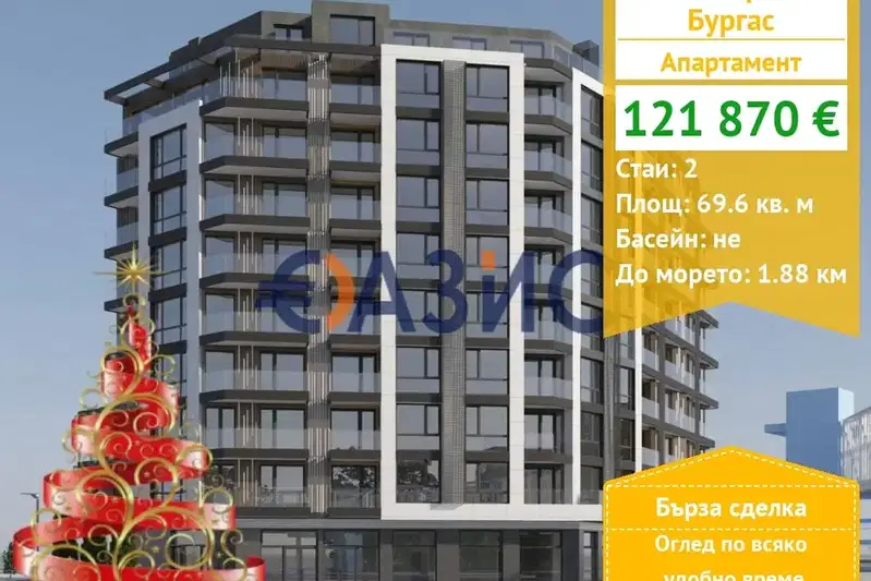 2-bedroom apartment in Burgas, Centyr