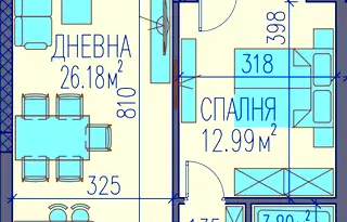 Двустаен апартамент в Пловдив, Център