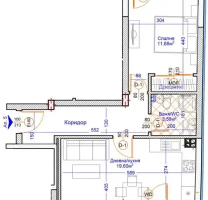 Photo 2 — 2-bedroom apartment in Varna, Centyr
