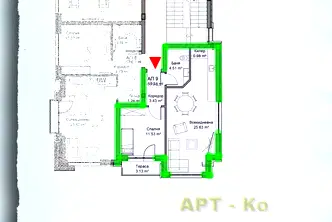 Двустаен апартамент в Перник, Център