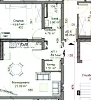 Двустаен апартамент в Перник, Център