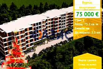 Двустаен апартамент в Бургас, Център