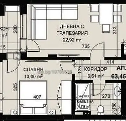 Снимка 3 — Двустаен апартамент в Стара Загора, Център