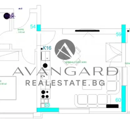 Photo 2 — 2-bedroom apartment in Plovdiv, Centyr
