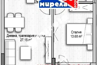 Двустаен апартамент в София, Дианабад