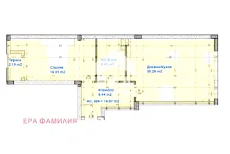 Двустаен апартамент в София, Дианабад