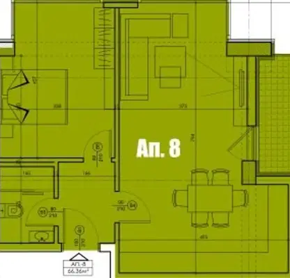 Снимка 3 — Двустаен апартамент в София, Дружба 1