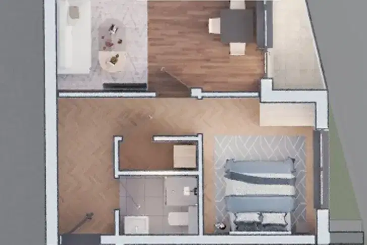 2-bedroom apartment in Sofiya, Drujba 2