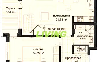 Двустаен апартамент в Пловдив, Гагарин