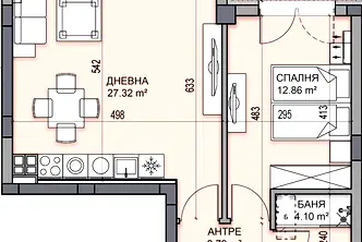 Двустаен апартамент в Пловдив, Гагарин