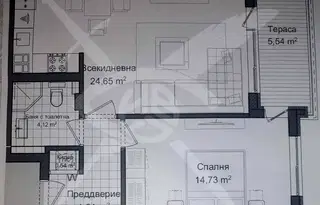 Двустаен апартамент в Пловдив, Гагарин