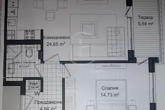Двустаен апартамент в Пловдив, Гагарин