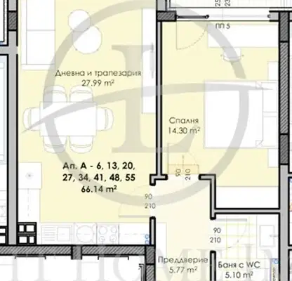 Снимка 5 — Двустаен апартамент в Пловдив, Гагарин