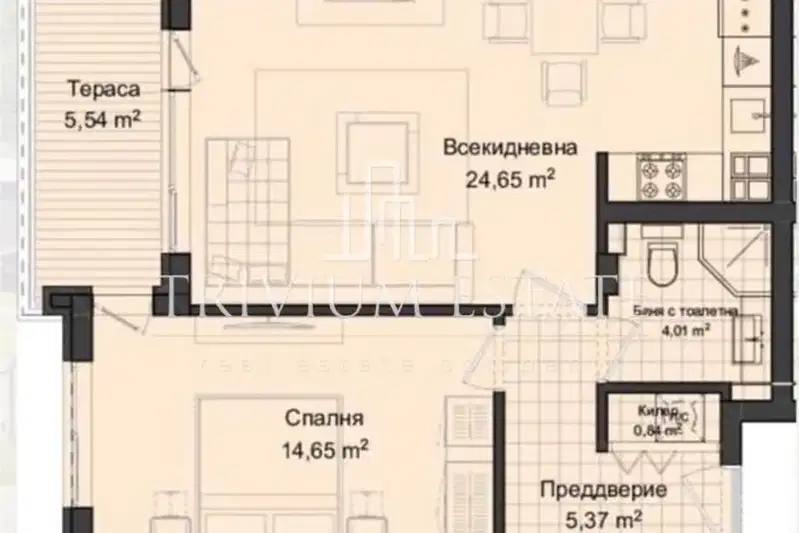 2-bedroom apartment in Plovdiv, Gagarin