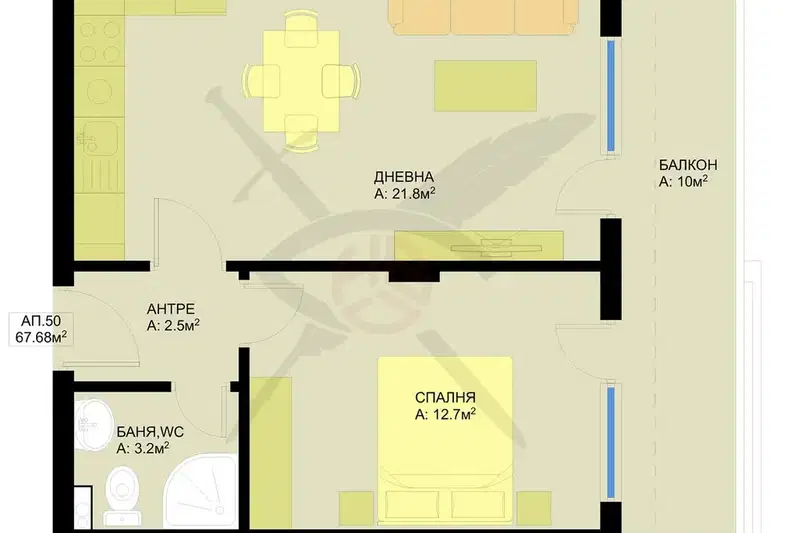 2-bedroom apartment in Varna, Grand Mol