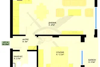 Просторен двустаен апартамент с тераса в центъра на Варна, Гранд Мол