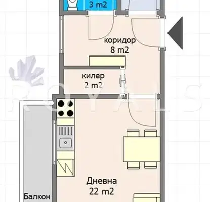 Снимка 2 — Двустаен апартамент във Варна, Гранд Мол