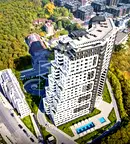 Модерен двустаен апартамент с удобства в Twin Tower, Хладилника